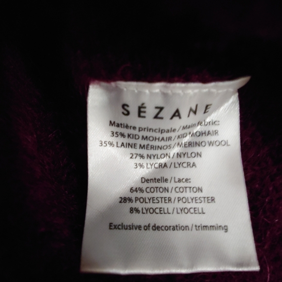 Sezane Deep Red Crew Neck Sweater - Picture 7 of 8